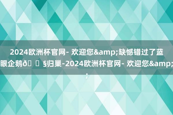 2024欧洲杯官网- 欢迎您&缺憾错过了蓝眼企鹅🐧归巢-2024欧洲杯官网- 欢迎您&