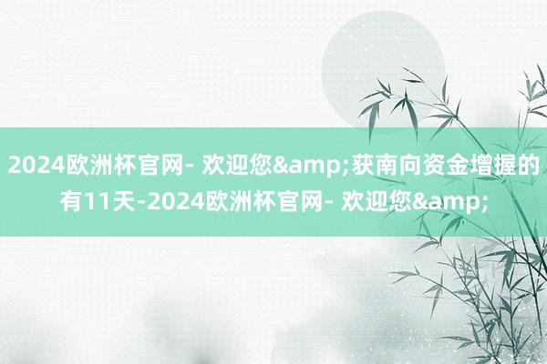 2024欧洲杯官网- 欢迎您&获南向资金增握的有11天-2024欧洲杯官网- 欢迎您&