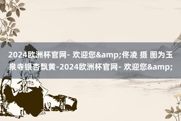 2024欧洲杯官网- 欢迎您&佟凌 摄 图为玉泉寺银杏飘黄-2024欧洲杯官网- 欢迎您&